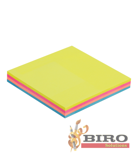 Hîrtie pentru notițe cu lipici 76x76 mm, 100 foi NEON Buromax